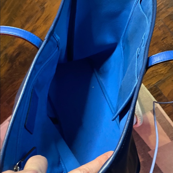 Coach Large Blue Tote GUC - Picture 6 of 8